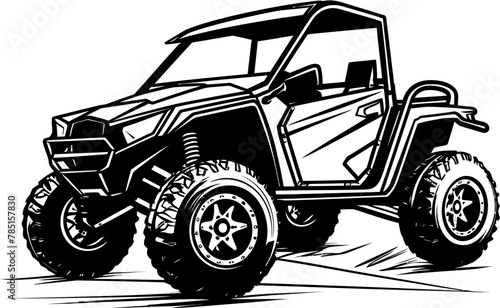 Off Road Explorer Sport Vehicle Vector Adventure Cruiser UTV Emblem Icon