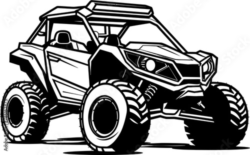 Trail Voyager Off Road Vehicle Logo Wilderness Navigator UTV Vector Design