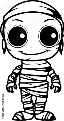 Wrapped in Wonder Vintage Mummy Icon Vintage Ghoul Glamour Creepy Mummy Symbol