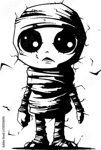 Ancient Adorableness Vintage Mummy Icon Retro Rot Romance Cute Creepy Mummy Symbol