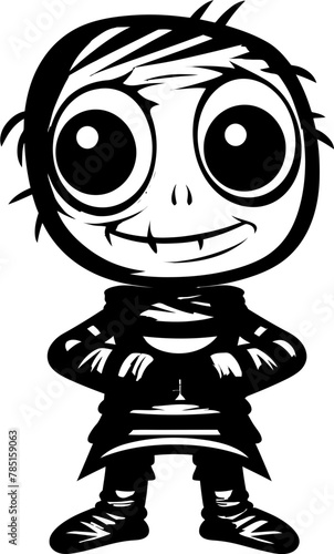 Mummified Marvel Cute Creepy Mummy Icon Spooky Sweetheart Vintage Mummy Symbol