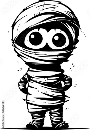Vintage Sarcophagus Snuggle Cute Mummy Emblem Retro Rot Romance Creepy Mummy Icon Design