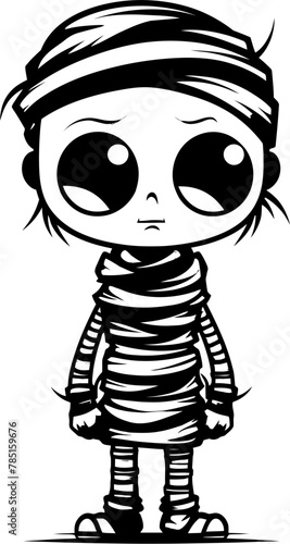 Darling Dust Darling Vintage Mummy Symbol Cryptic Cuddle Companion Creepy Mummy Vector Logo