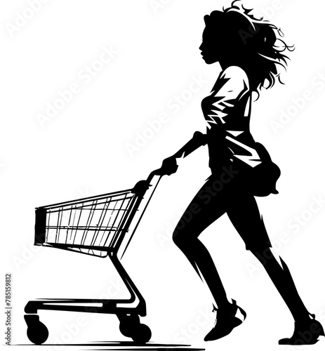 Vogue Vagabond Shopping Trolley Emblem Boutique Belle Stylish Trolley Icon