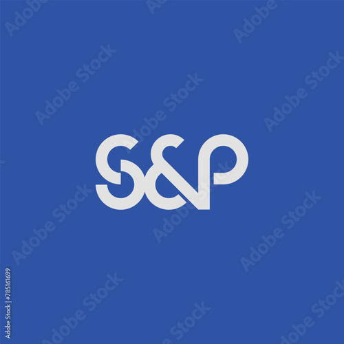 S and P monogram icon logo design template