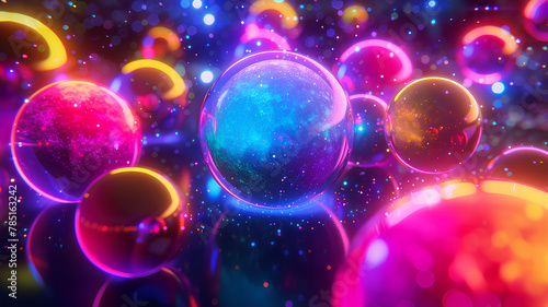 colorful liquid light effect, rainbow colored abstract psychedelic bubbles