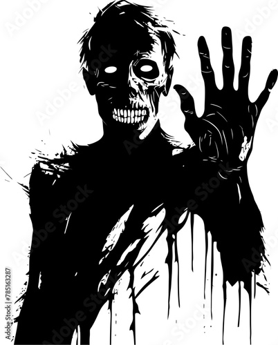 Terrifying Tendrils Symbolic Zombie Hands Icon Unearthly Claws Logo Design Featuring Zombie Hands