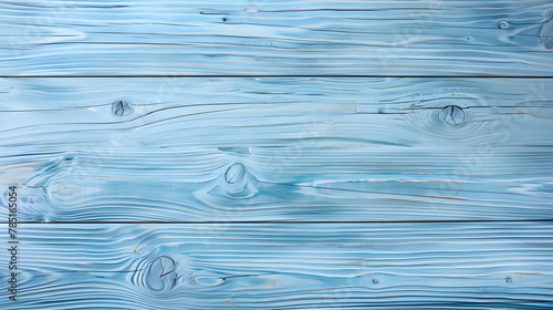 Blue-stained wood planks with natural grain and knots. Rustic background perfect for coastal decor and creative design