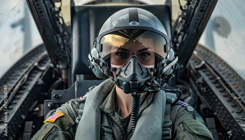 A female fighter jet pilot photo