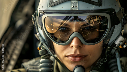 A female fighter jet pilot