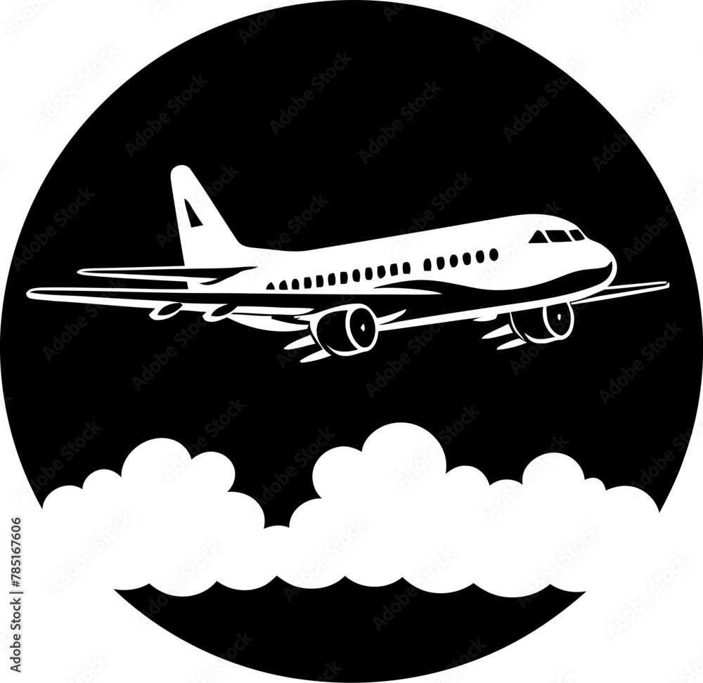 Doodle Airways Sketchy Plane Emblem Flying Doodles Playful Aircraft Icon