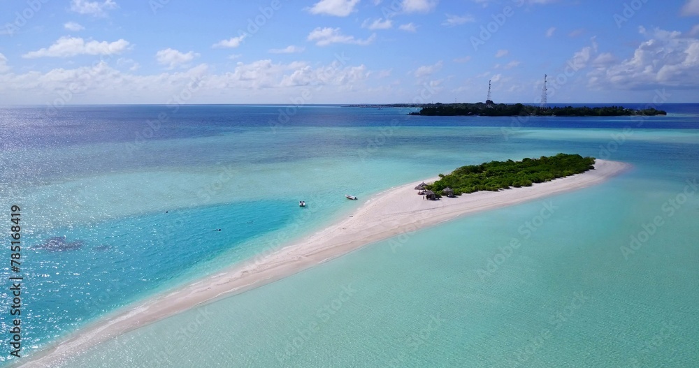 Fototapeta premium Aerial view of islands surrounded by ocean