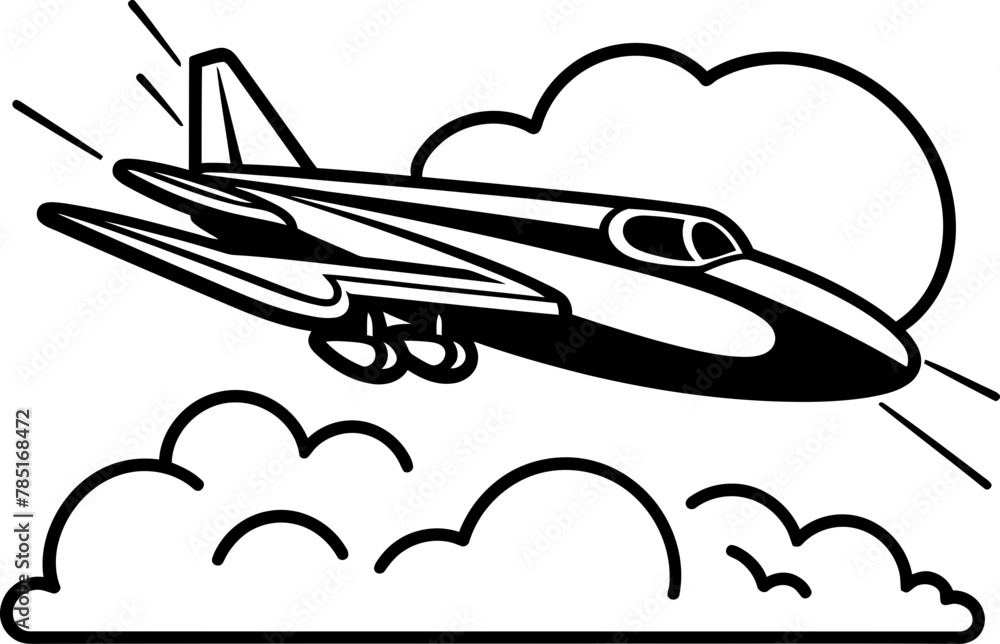 Airborne Artistry Doodled Flight Icon Doodle Dreams Playful Airplane Logo