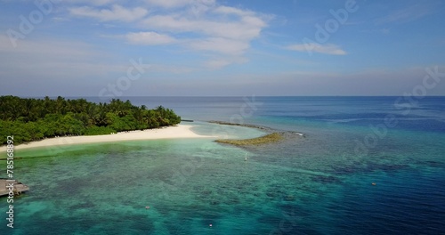 Aerial view of a beautiful island in the Maldives, Thailand
