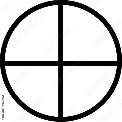 Segmented circle icons isolated on a transparent background. Various number of sectors divide the circle on equal parts. Black thin outline graphics, circle sector for visualization of infographic.