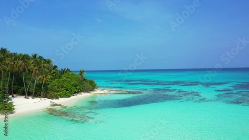 Aerial view of a beautiful landscape in The Maldives