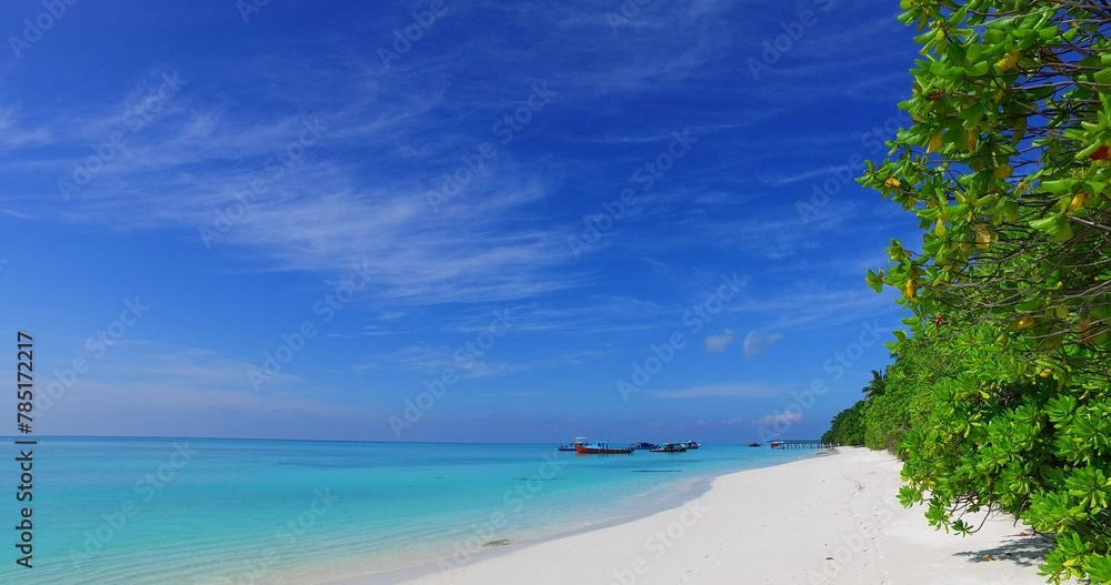 Beautiful view of a landscape in the Maldives