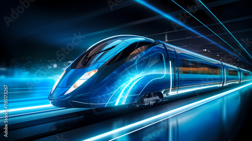 High-tech high-speed rail photo