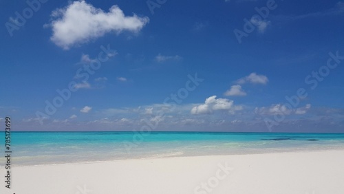 Beautiful view of a calm blue sea on sunny day in Asia