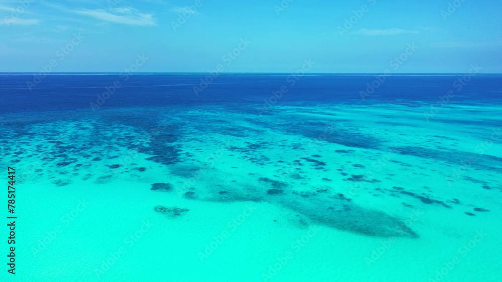Seascape of coral reefs under tranquil water in the sea Seascape of coral reefs under tranquil water in the sea