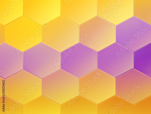 Lavender and yellow gradient background with a hexagon pattern in a vector illustration