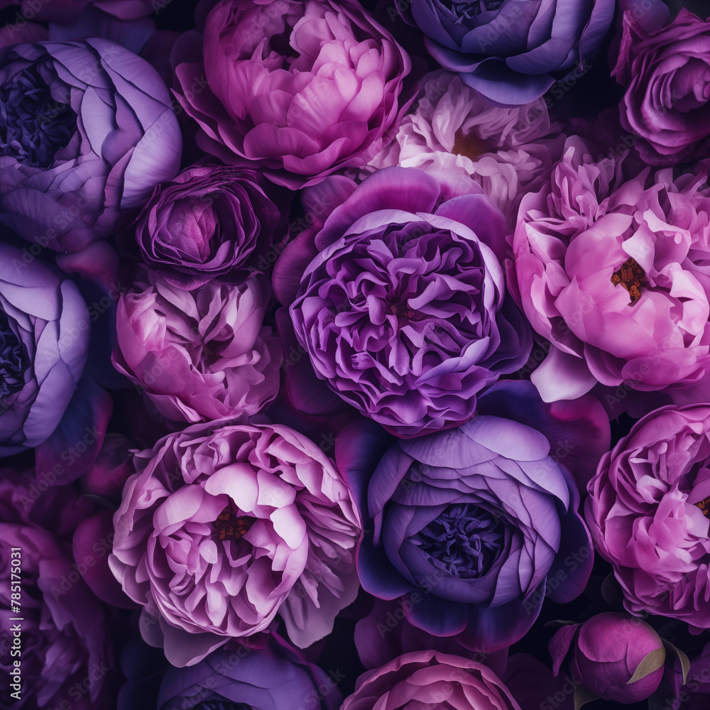 Obraz premium Flower, Violet tone color background