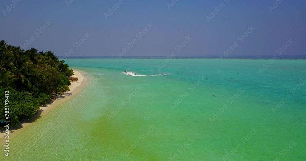 Beautiful view of the turquoise sea and beach Beautiful view of the turquoise sea and beach