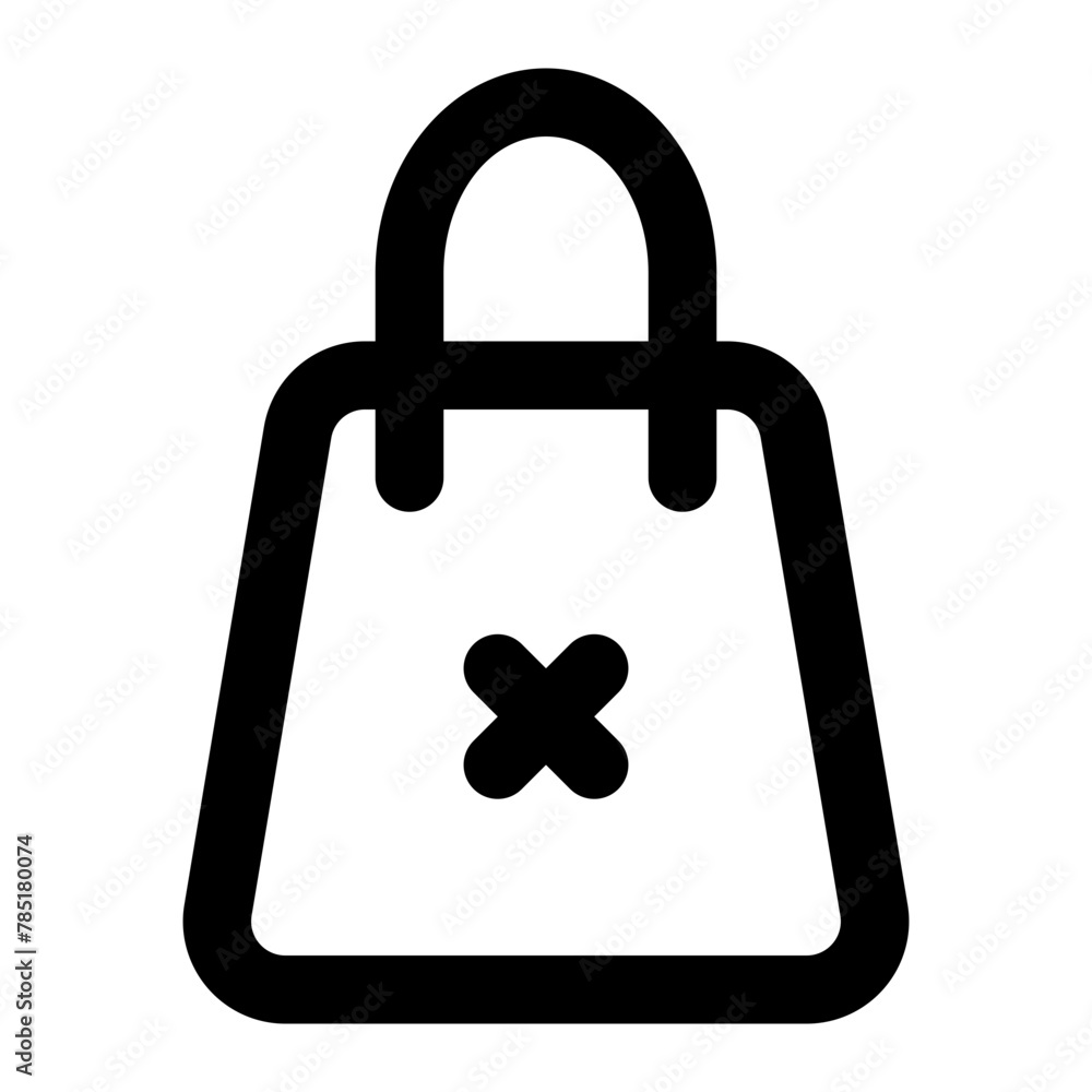 Shopping bag remove icon Shopping bag remove icon