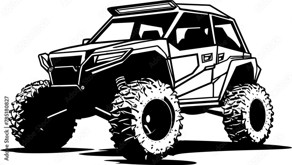 Terrain Thriller Vector Emblem for UTV Enthusiasts Sport Vehicle Explorer Logo for Adventure Seekers