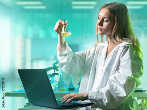 Laboratory technician woman...