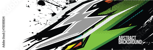 Vector Car Decal Wrap Design: Abstract Racing Stripe Background Kit for Vehicles, Race Cars, Rally, Adventure, and Livery