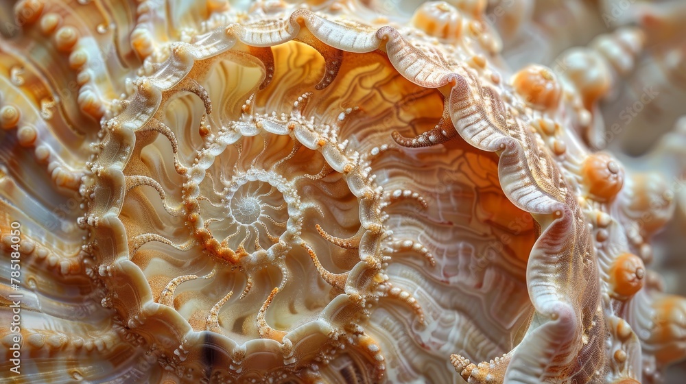 Abstract Macro: A macro photo of a seashell Abstract Macro: A macro photo of a seashell