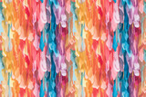 Abstract feather-like brush strokes with a dynamic and colorful design