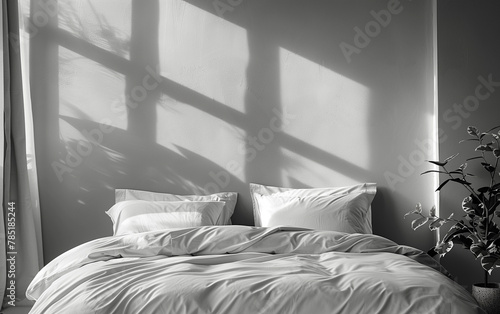 Cotton pure duvet cover, in the style of organic minimalism, comfycore, light grey photo