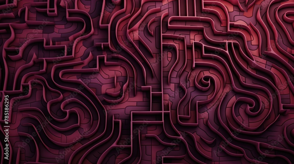 A very abstract looking pattern of red and black shapes. AI. A very abstract looking pattern of red and black shapes. AI.