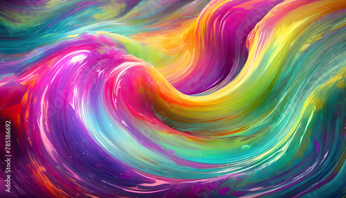 colorful water, where bright hues swirl and eddy without blending, showcasing the captivating dynamics of fluid flow