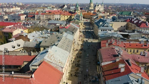 Krakowskie Przedmiescie Lublin Aerial View Poland photo