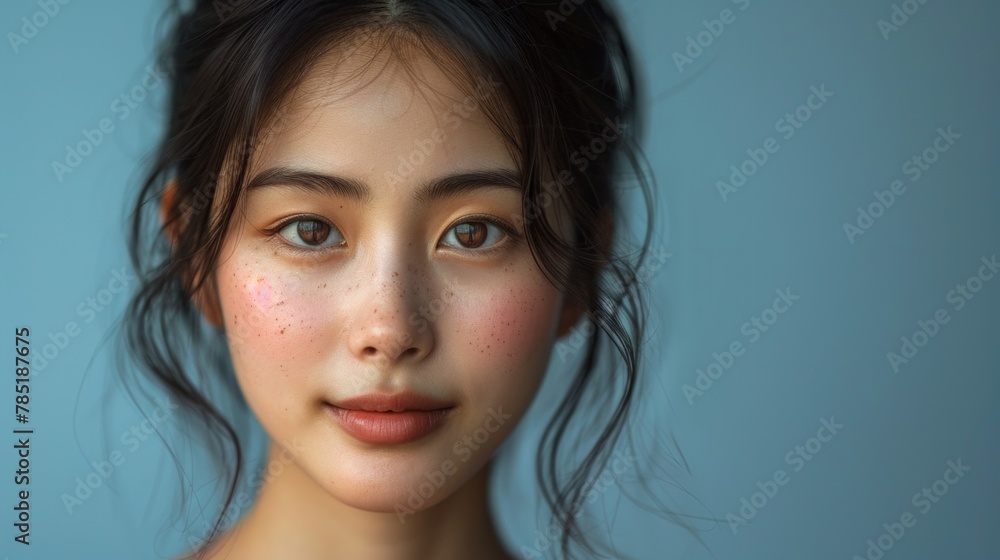 Young Asian pretty business woman close up portrait .