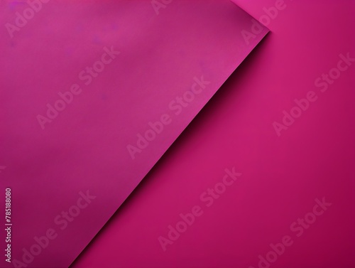 Magenta background with dark magenta paper on the right side  minimalistic background  copy space concept  top view
