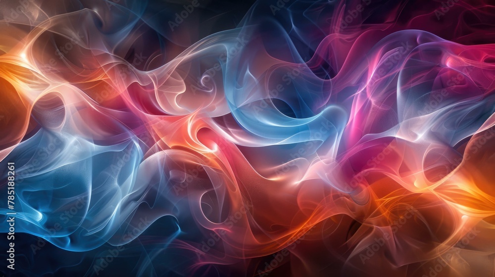 Fototapeta premium A colorful abstract background with smoke in it. AI.