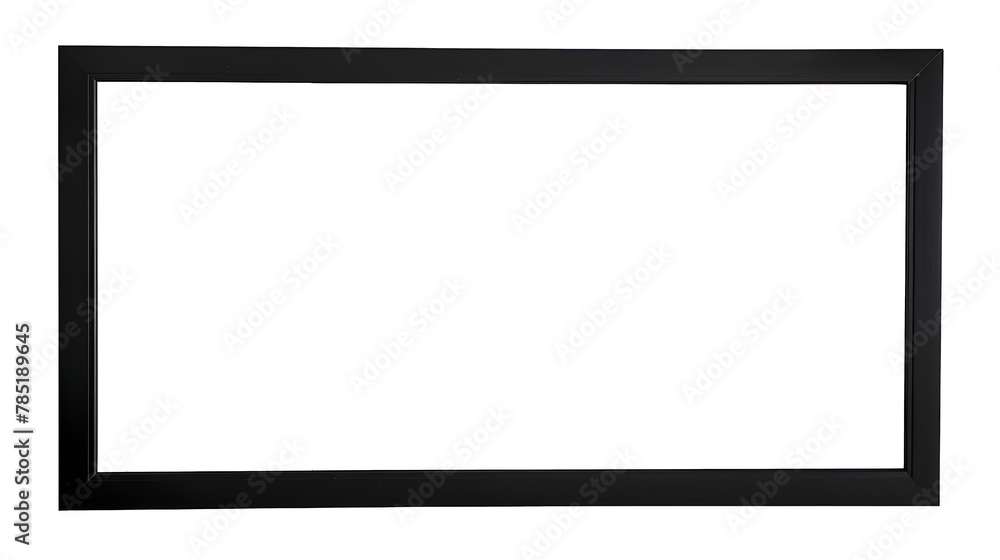 Sleek Black Border Frame, Specifically Crafted for Landscape Images, Presented as A Transparent PNG for Effortless Incorporation into Various Design Contexts Sleek Black Border Frame, Specifically Crafted for Landscape Images, Presented as A Transparent PNG for Effortless Incorporation into Various Design Contexts