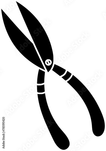 shears illustration work silhouette labor logo farming icon tool outline harvest gardening hobby steel farm trim black instrument garden shape agriculture sharp equipment for vector graphic background
