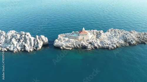 Amazing moon-shaped island on the Adriatic photo