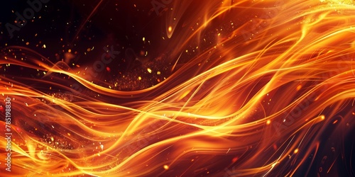 A fiery orange flame with sparks flying out of it