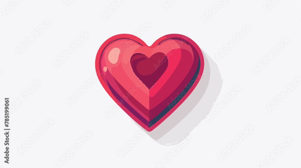 Heart icon romantic heart symbol vector Flat vector illustration