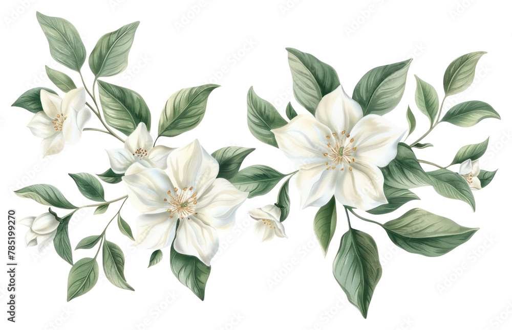 PNG Jasmine flowers plant white leaf. PNG Jasmine flowers plant white leaf.