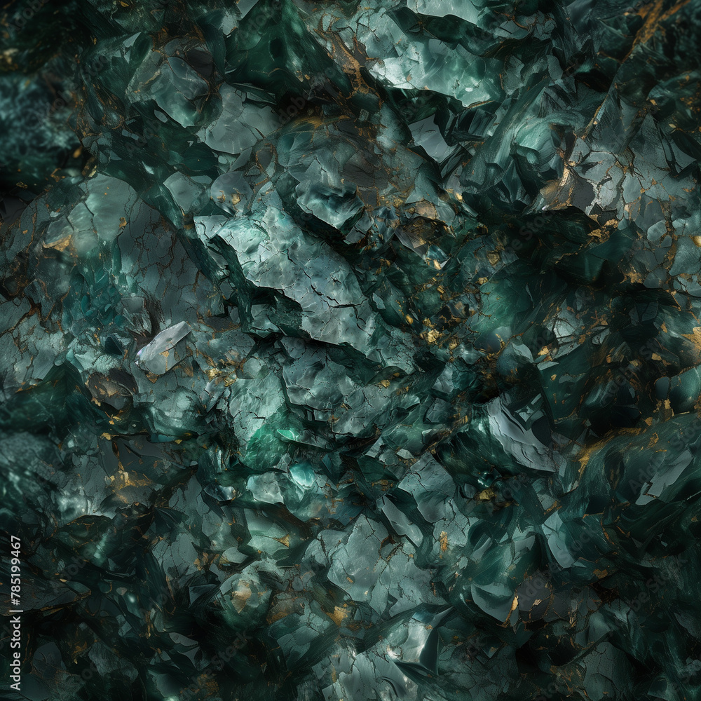 Green mineral texture, mountain texture, geology