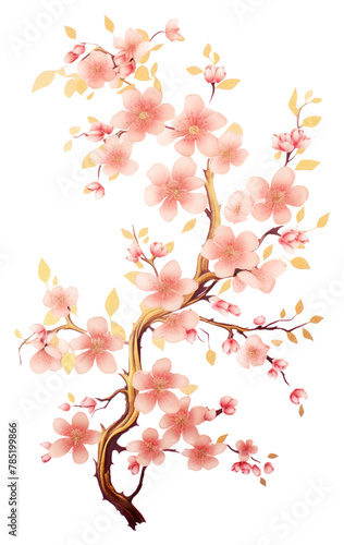 PNG Cherry blossom flower plant springtime. AI generated Image by rawpixel.