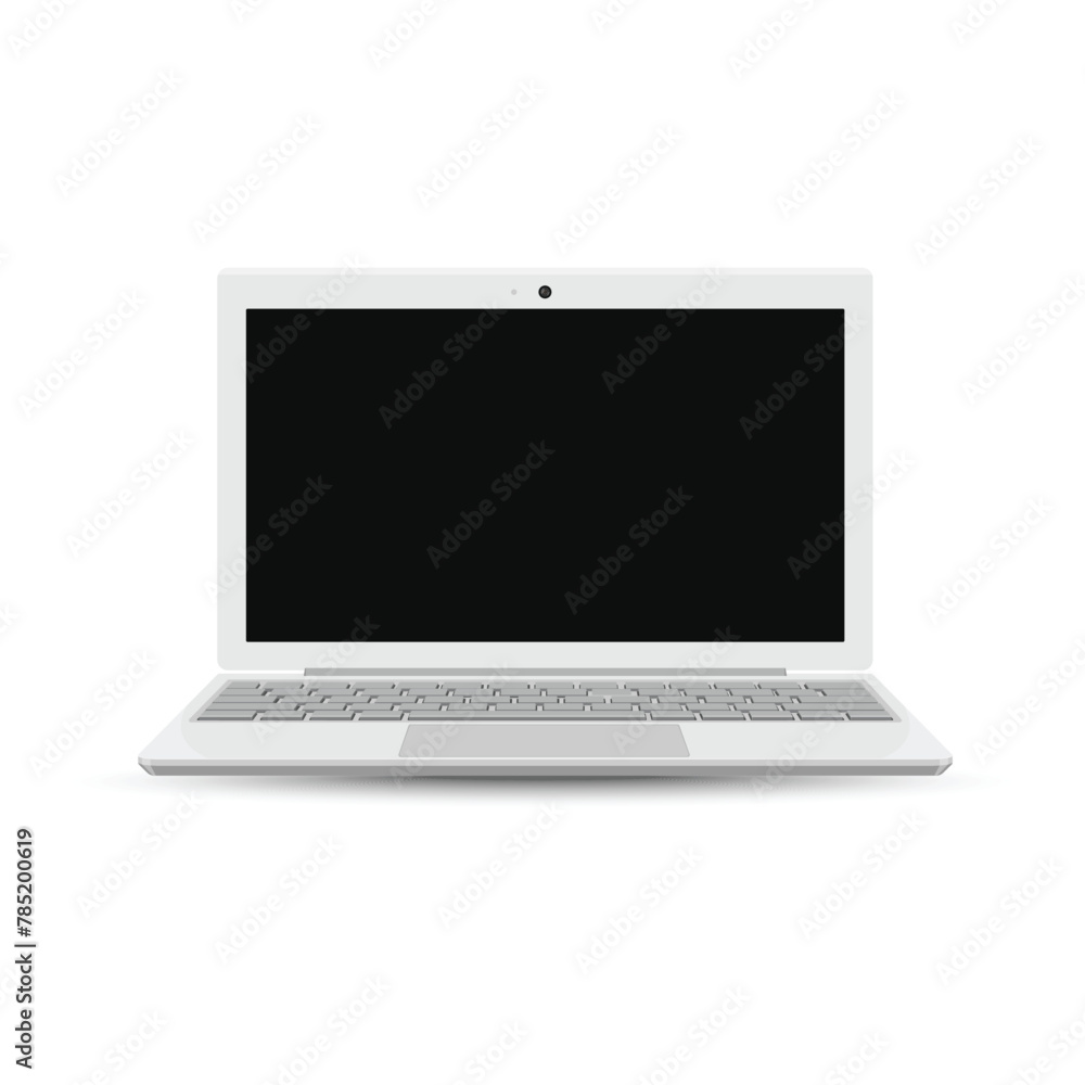Fototapeta premium Realistic laptop computer isolated on white background
