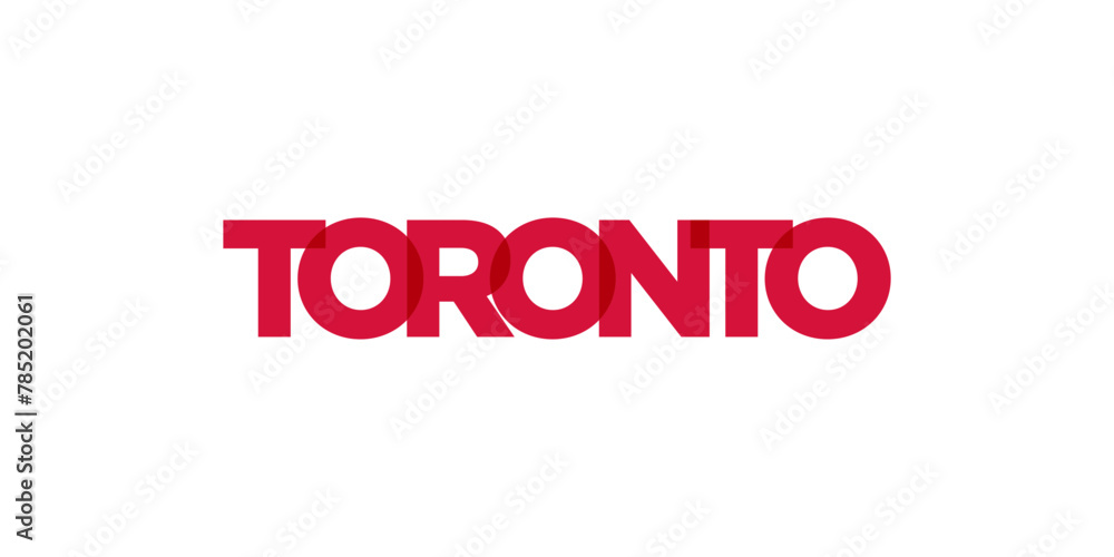 Fototapeta premium Toronto in the Canada emblem. The design features a geometric style, vector illustration with bold typography in a modern font. The graphic slogan lettering.